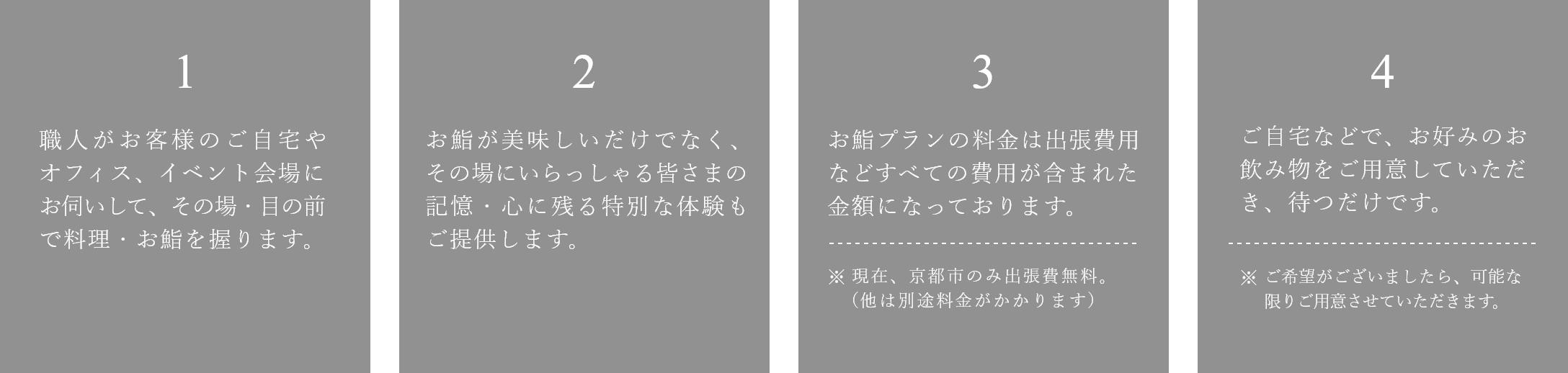 琥珀の鮨の特徴